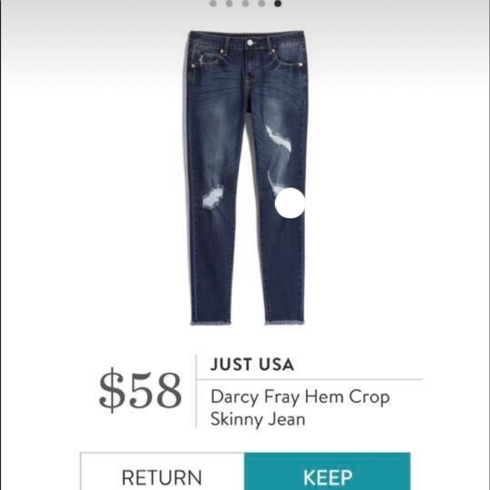Just USA distressed jeans with frayed hem (Stitch Fix). Free shipping📬
